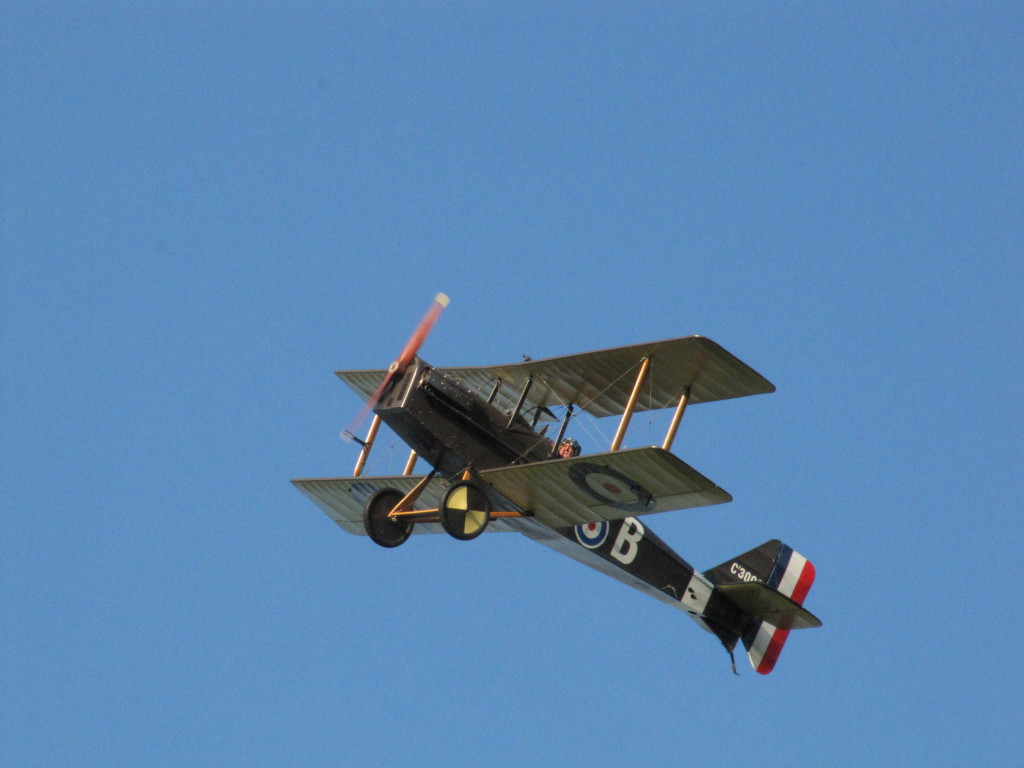 WW1 SE5 biplane at Northlew