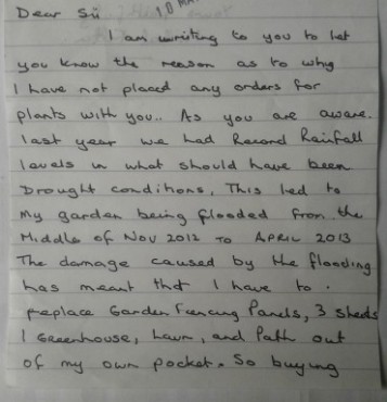 Letter 2 – Michael from Bloxwich