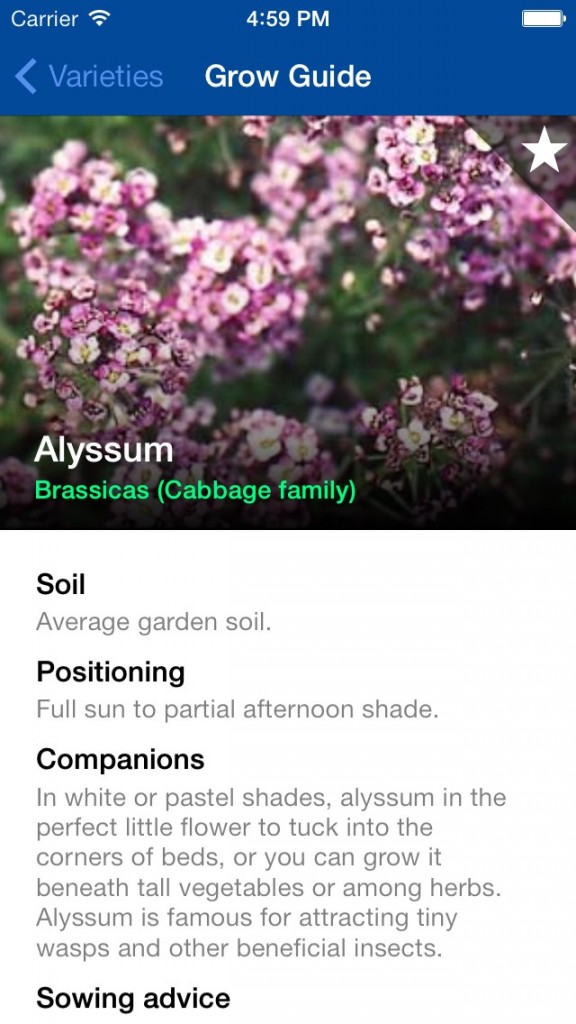 suttons fruit veg planting guide app ipad screenshot3