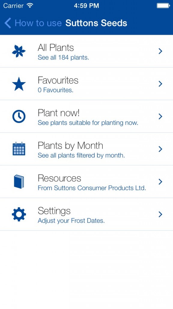 suttons fruit veg planting guide app ipad screenshot6