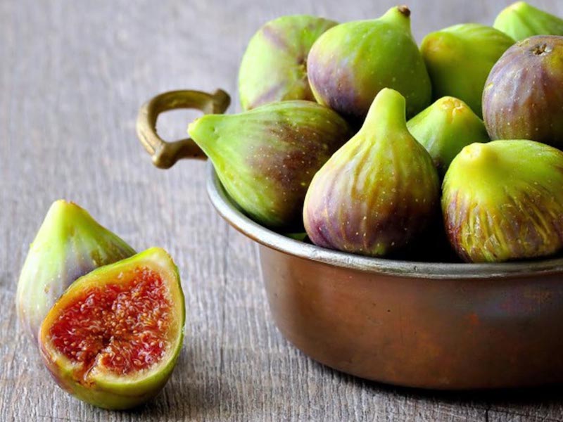 Bowl of fig fruits from Brunswick fig tree from Suttons