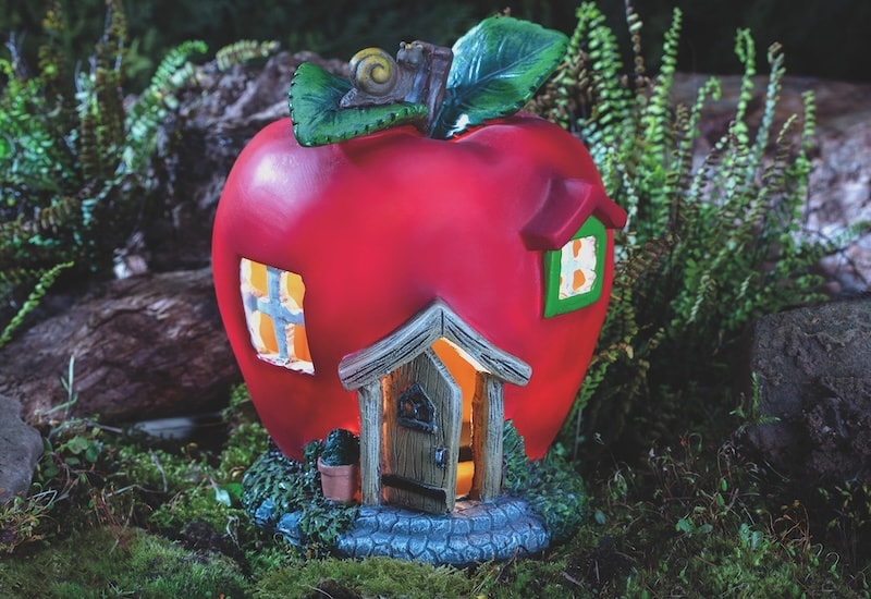 Solar LED apple shaped fairy house from Suttons