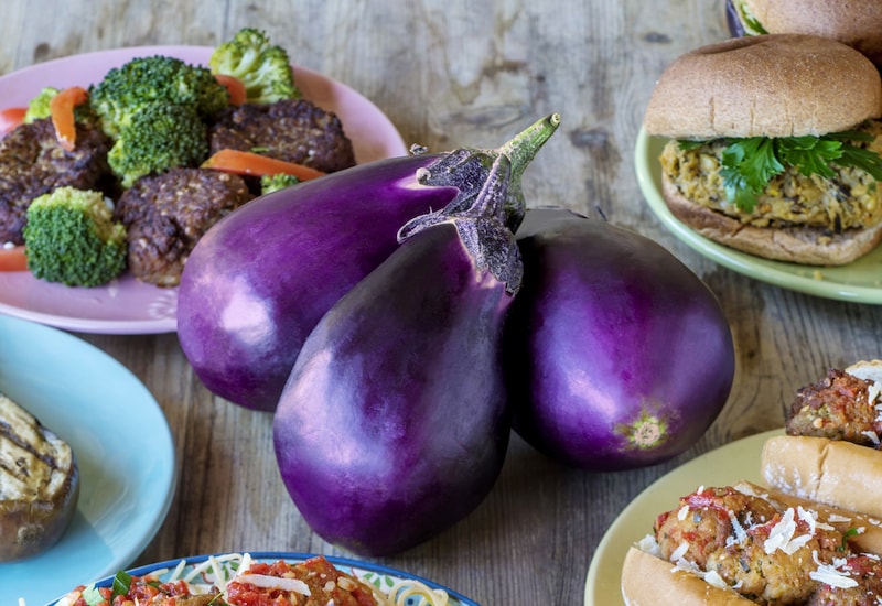 Grafted aubergine ‘meatball’ from Suttons